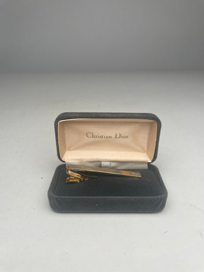 Vintage Dior Tie Money Clamp Golden Steel