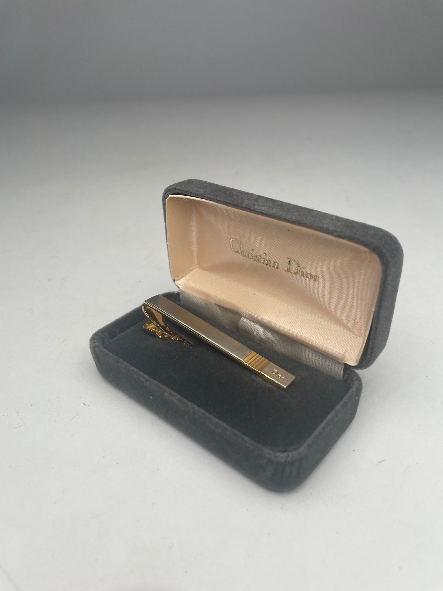 Vintage Dior Tie Money Clamp Golden Steel