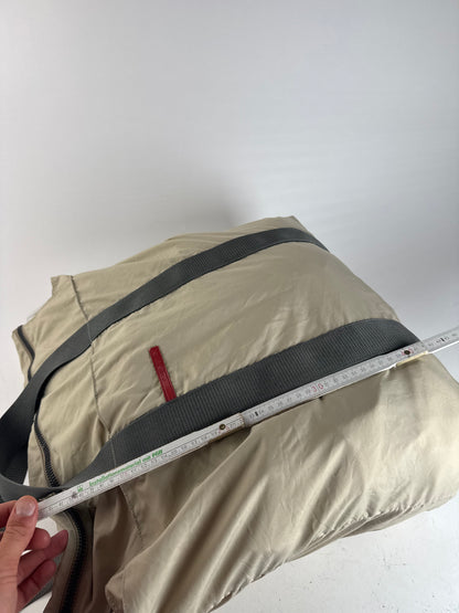Sac de voyage Prada Sport vintage en polyester beige gris