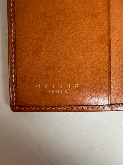 Vintage Celine Monogram Canvas Wallet Brown Gold