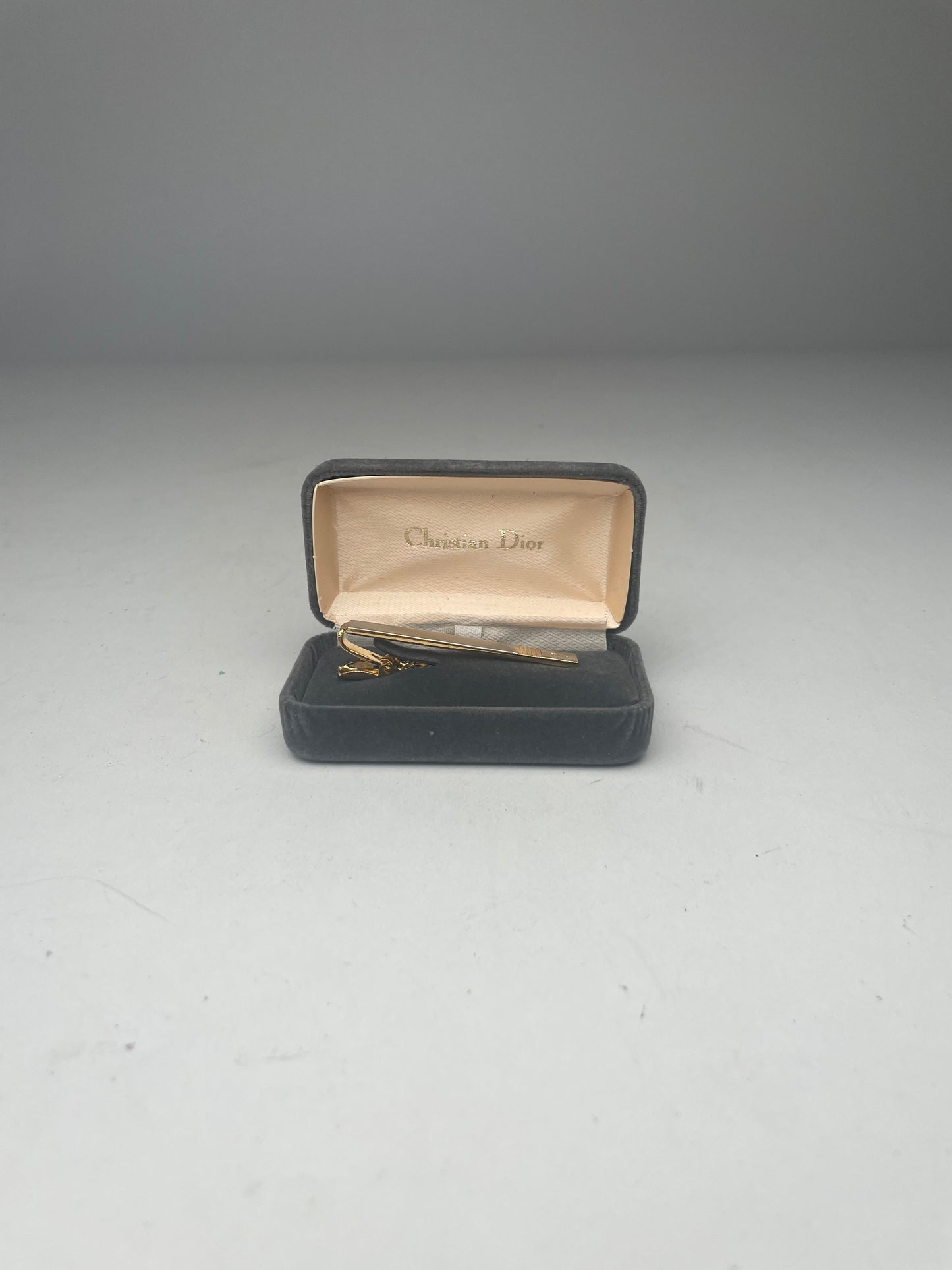 Vintage Dior Tie Money Clamp Golden Steel