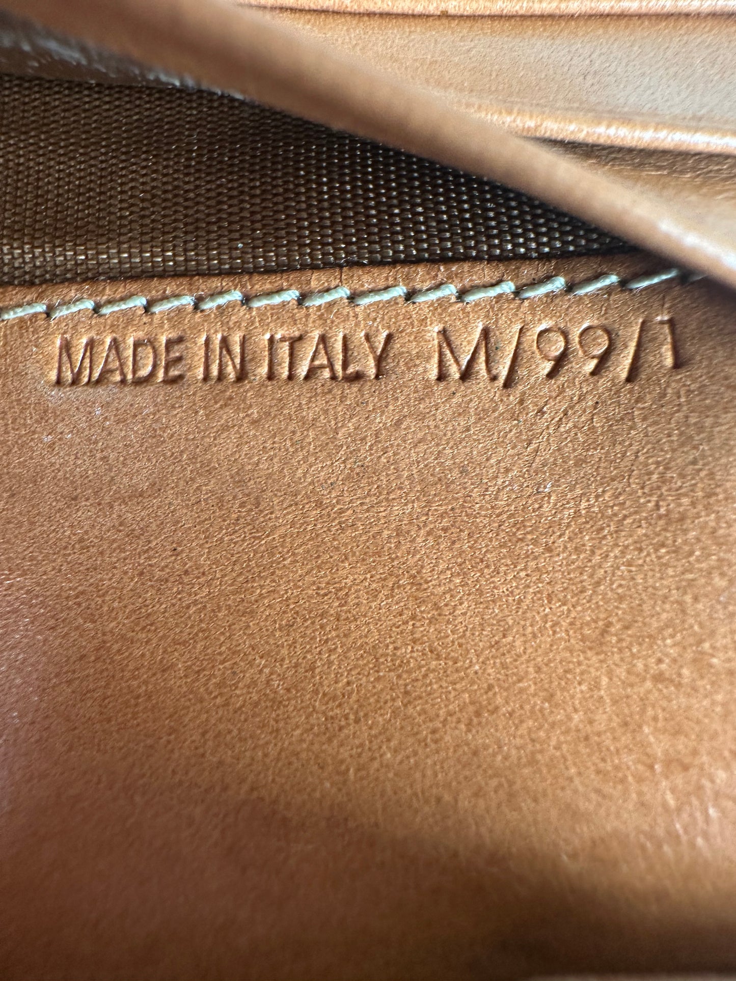 Vintage Celine Monogram Canvas Wallet Brown Gold