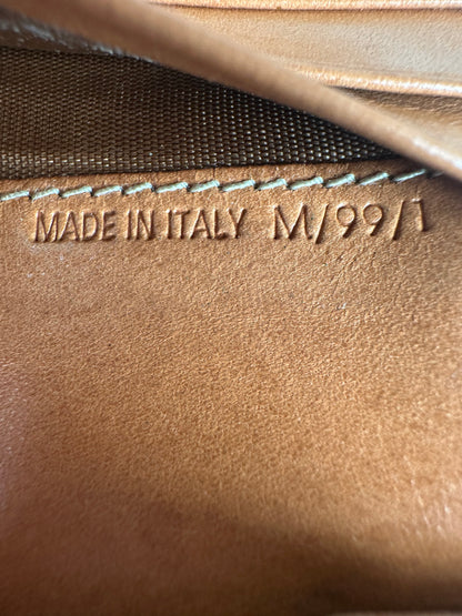 Vintage Celine Monogram Canvas Wallet Brown Gold