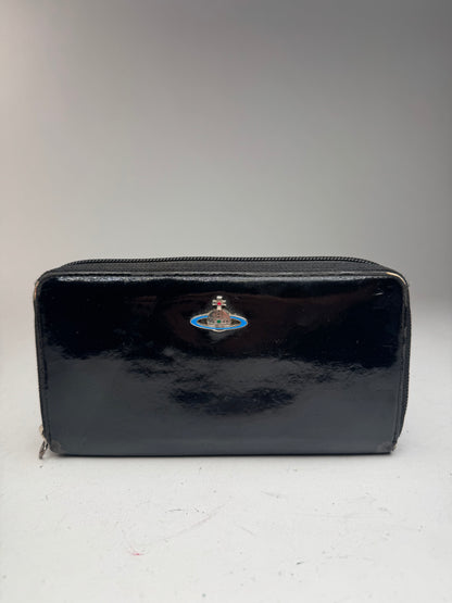 Vintage Vivienne Westwood Patent Leather zippy wallet black