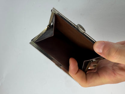 Vintage Dior Oblique Monogram Leather Wallet Brown