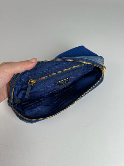 Vintage Prada Denim Bag/Clutch navy