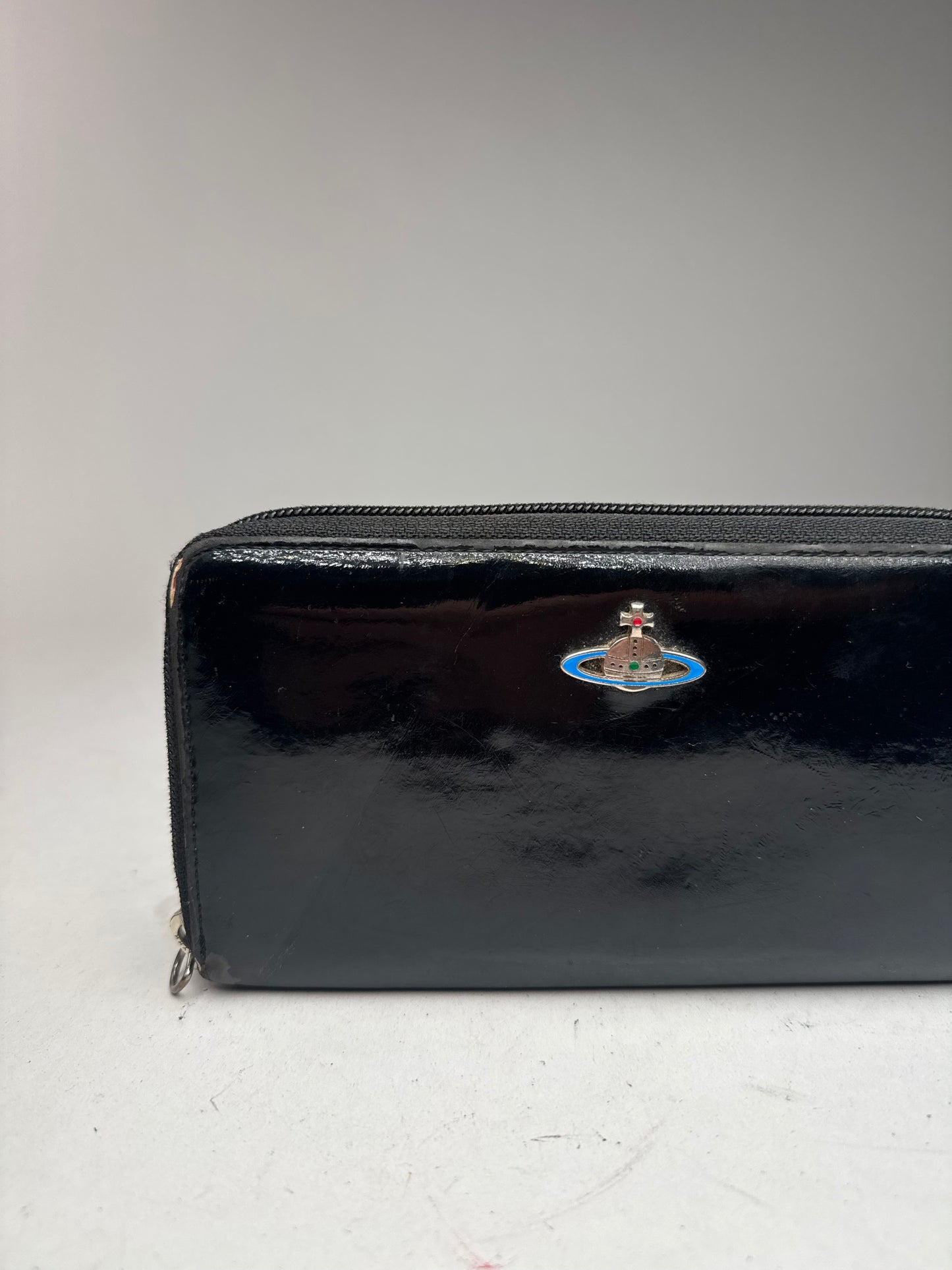 Vintage Vivienne Westwood Patent Leather zippy wallet black