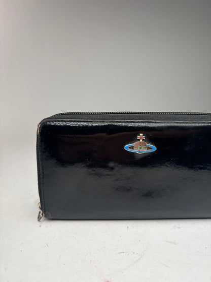 Vintage Vivienne Westwood Patent Leather zippy wallet black