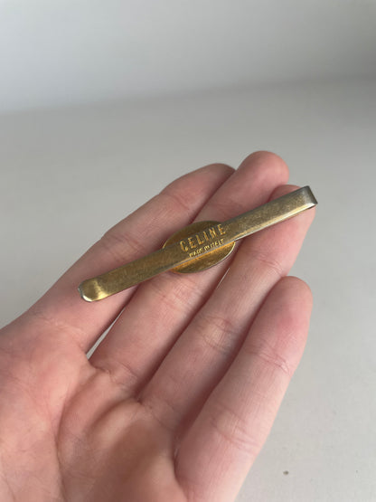 Vintage Celine Paris Steel Tie/Money Clamp golden