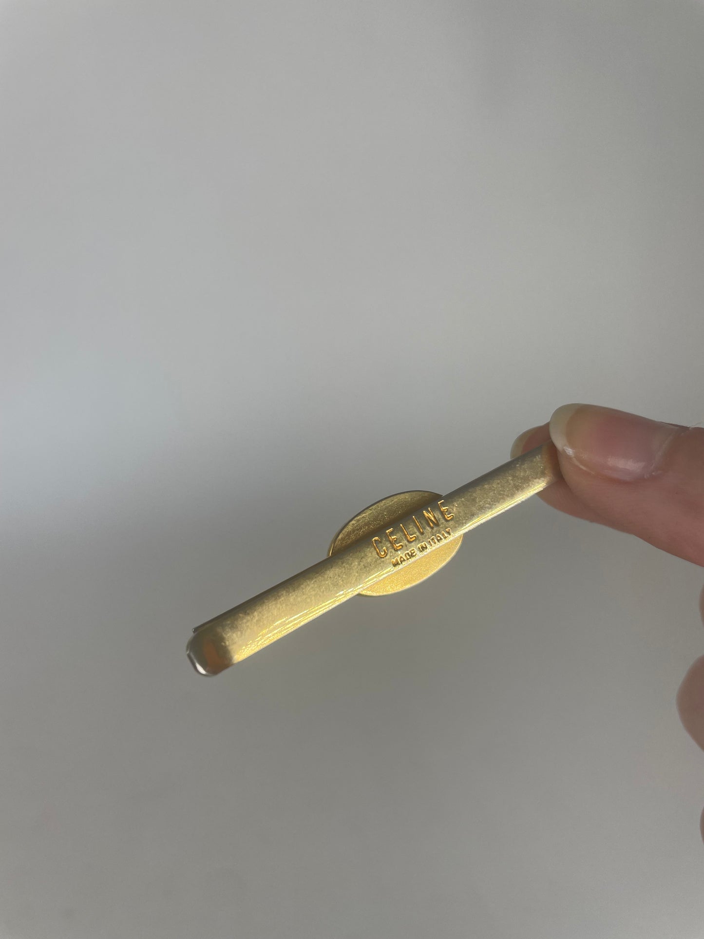 Vintage Celine Paris Steel Tie/Money Clamp golden