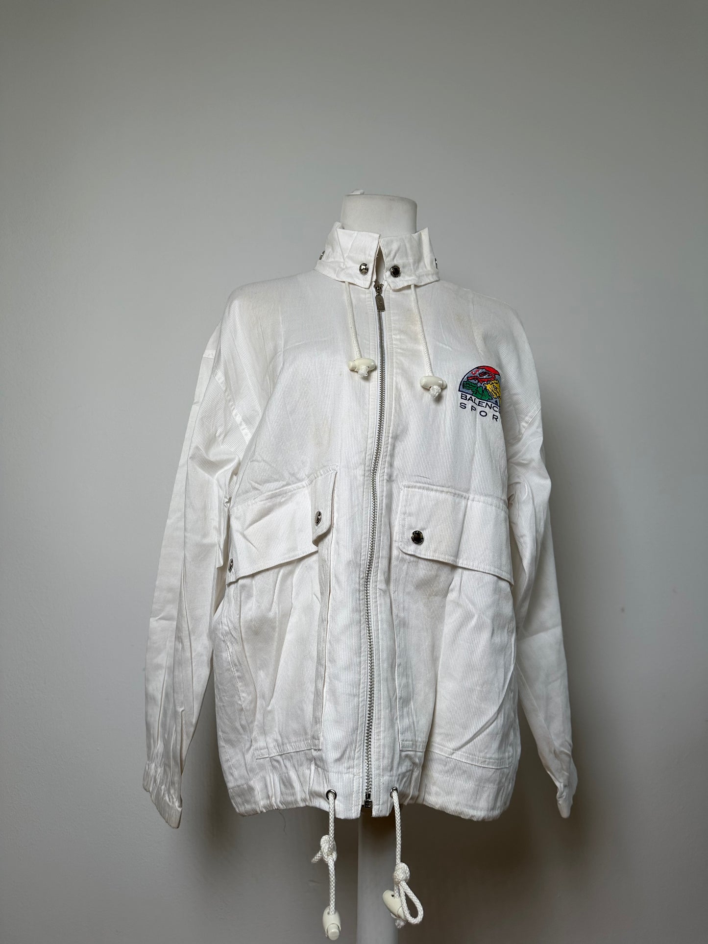 Vintage Balenciaga Sports Cotton Jacket White M