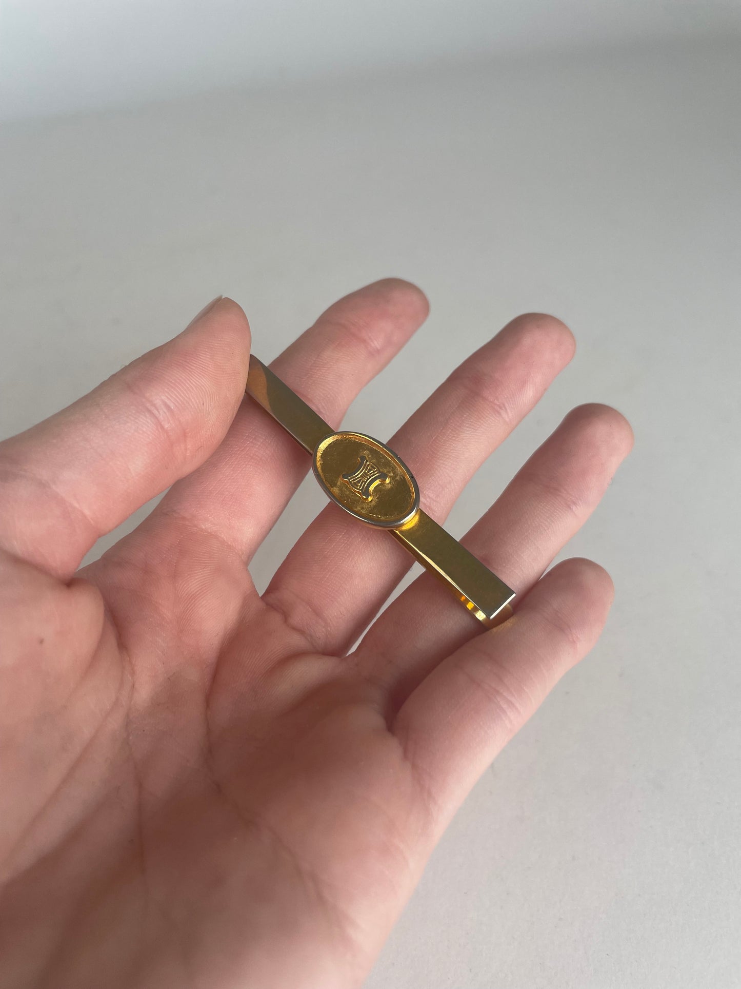 Vintage Celine Paris Steel Tie/Money Clamp golden