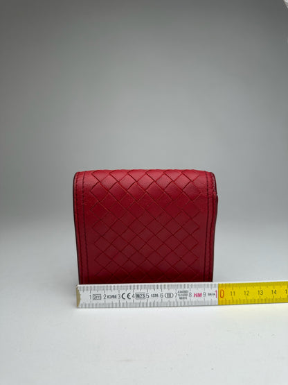 Vintage Bottega Veneta Leather Wallet Red