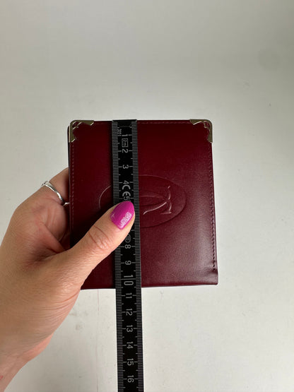 Vintage Cartier Must de Cartier Bifold Leather Card Holder Bordeaux