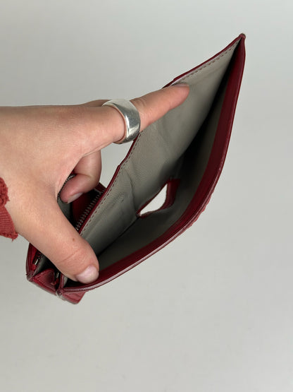 Vintage Bottega Veneta Leather Wallet Red