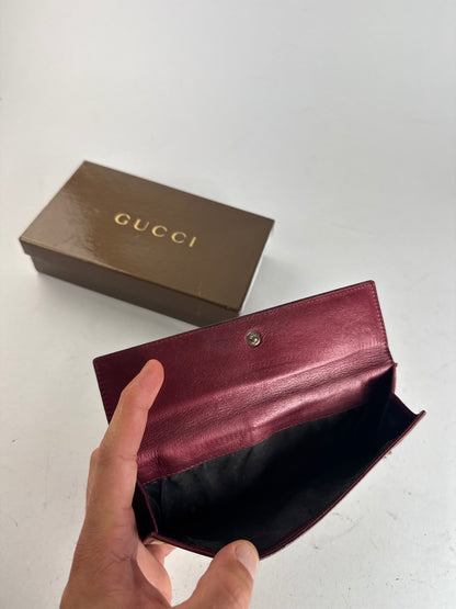 Vintage Gucci Monogram wallet beige purple