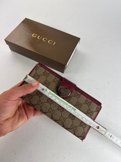 Vintage Gucci Monogram wallet beige purple