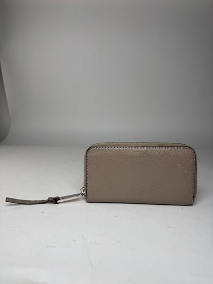 Vintage Fendi Roma Zippy Leather Wallet grey
