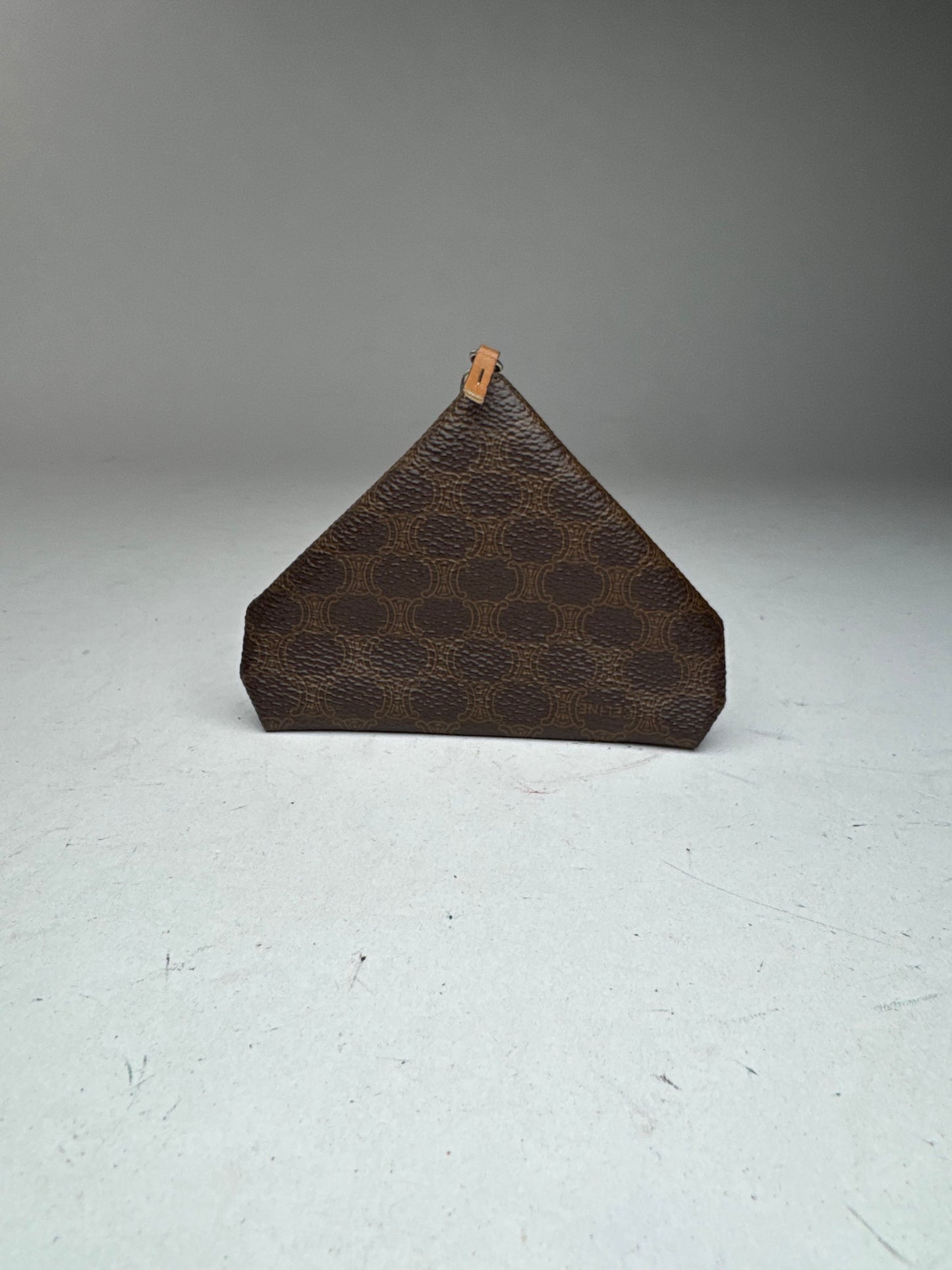 Vintage Celine Paris leather monogram case brown