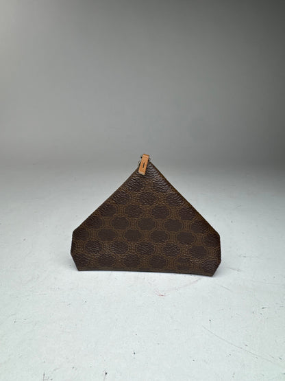 Vintage Celine Paris leather monogram case brown