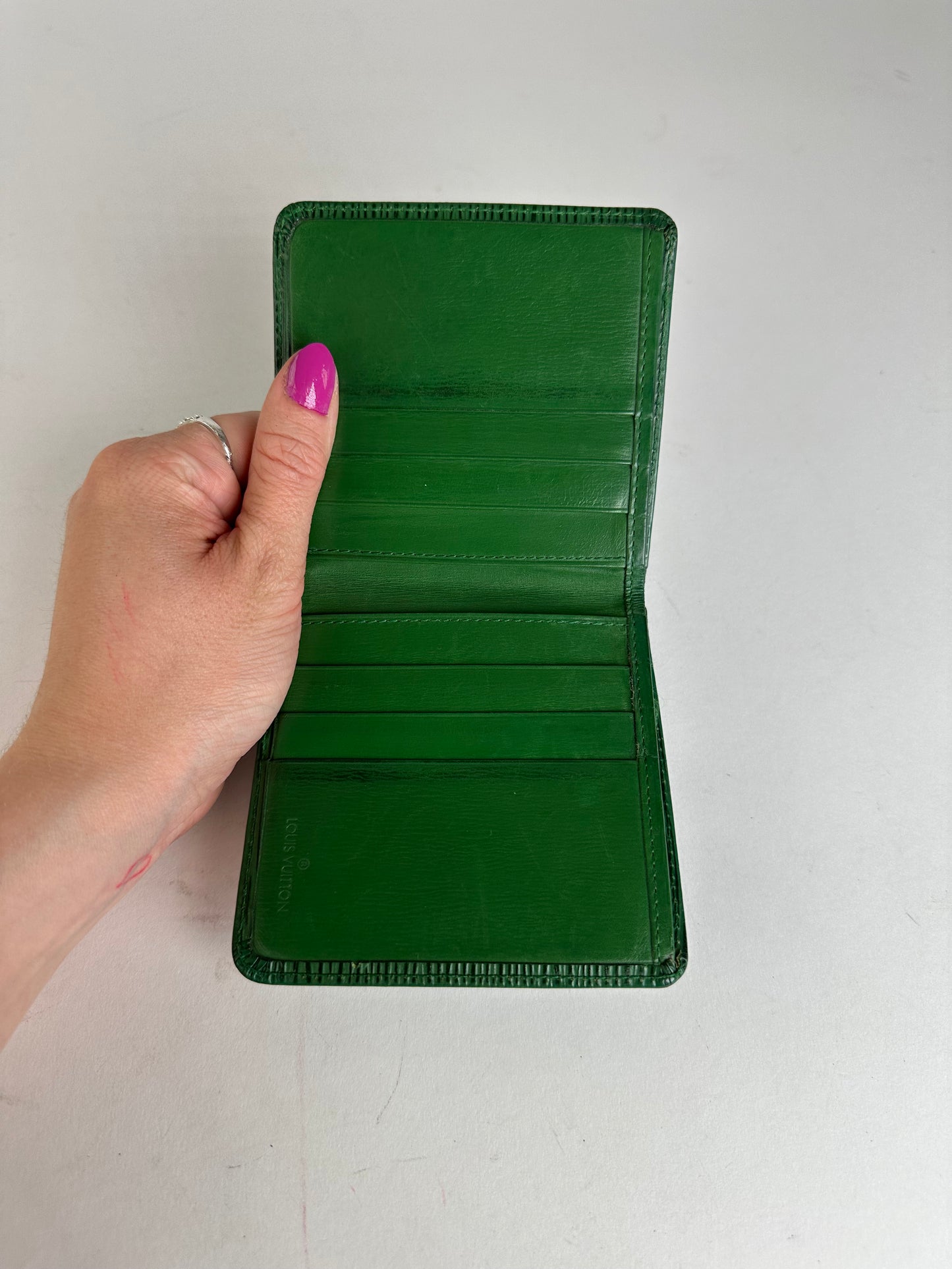Vintage Louis Vuitton Epi Leather Bifold Wallet Borneo Green
