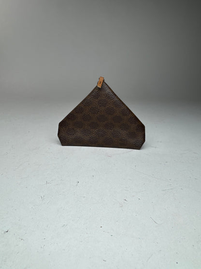 Vintage Celine Paris leather monogram case brown