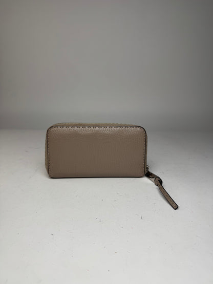 Vintage Fendi Roma Zippy Leather Wallet grey