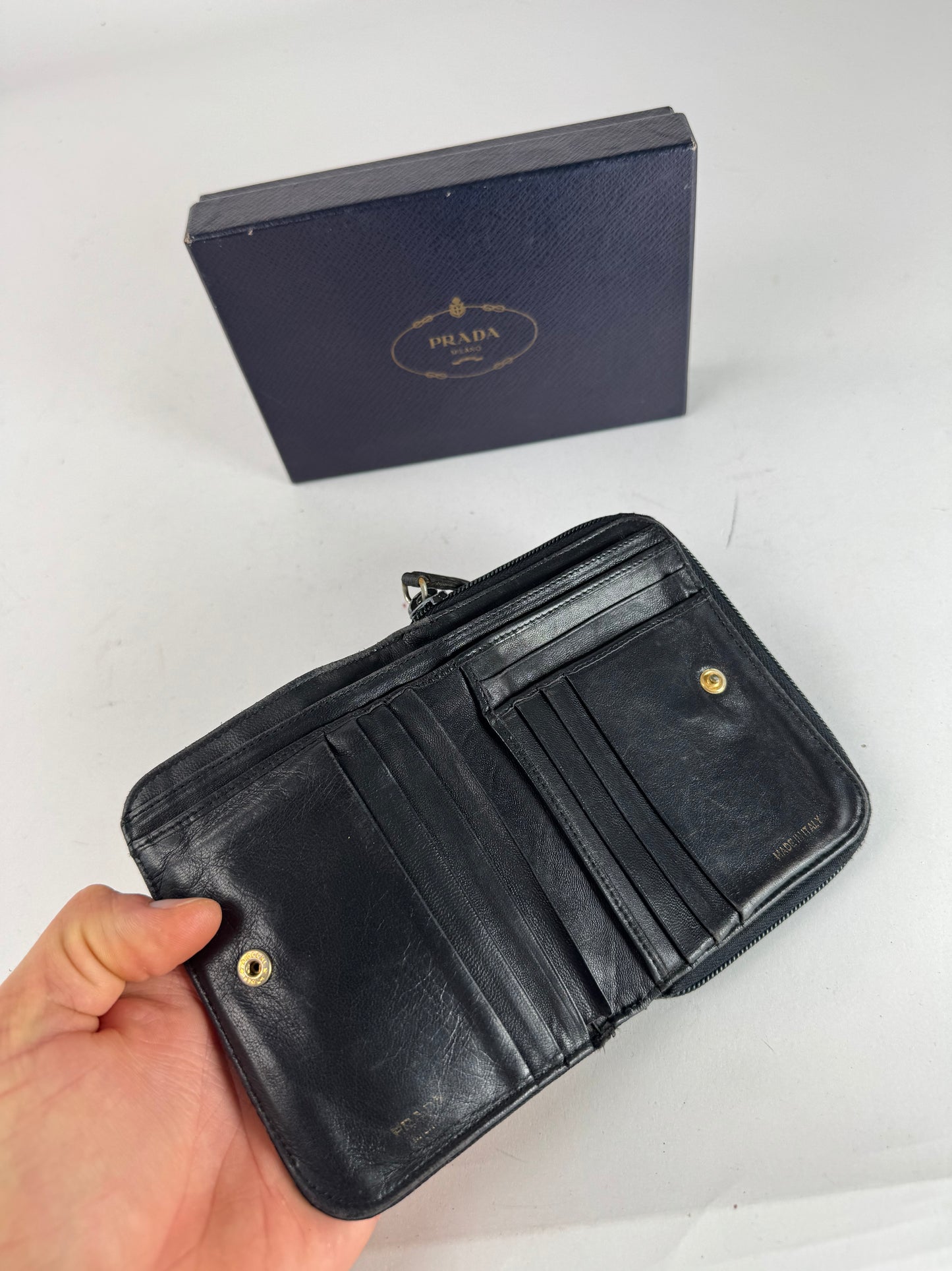 Vintage Prada Canvas Wallet Black