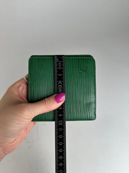 Vintage Louis Vuitton Epi Leather Bifold Wallet Borneo Green