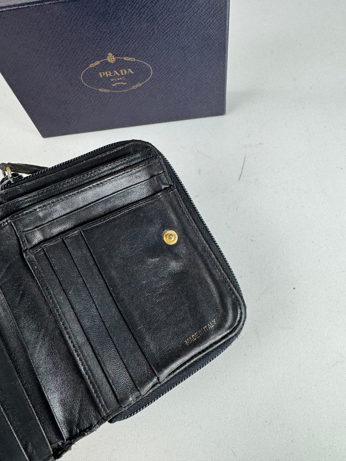 Vintage Prada Canvas Wallet Black