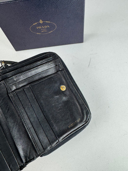 Vintage Prada Canvas Wallet Black