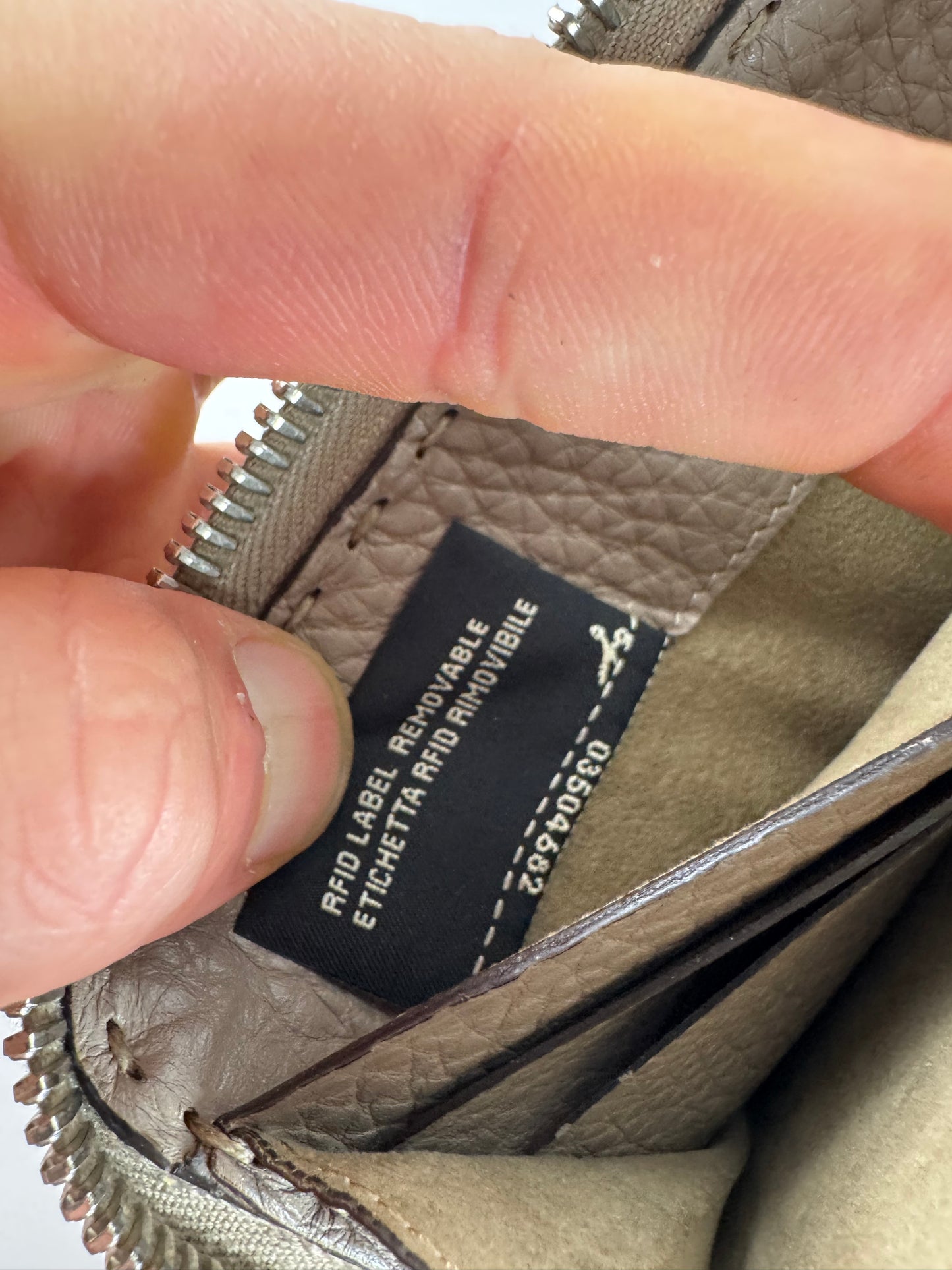 Vintage Fendi Roma Zippy Leather Wallet grey