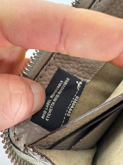 Vintage Fendi Roma Zippy Leather Wallet grey