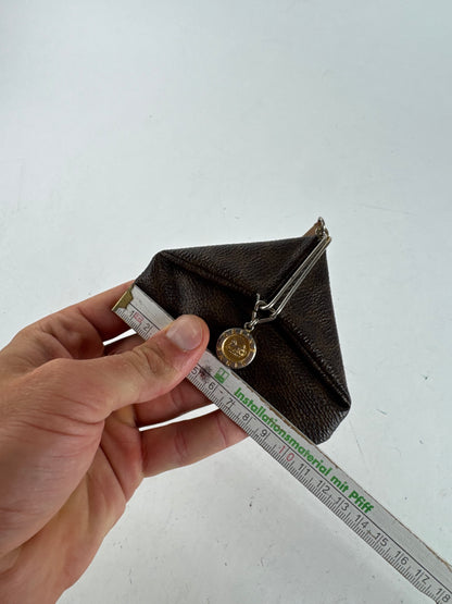 Vintage Celine Paris leather monogram case brown