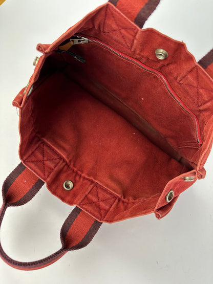 Vintage Hermès Fourre-Tout Canvas Tote Late 1990s Rust Red