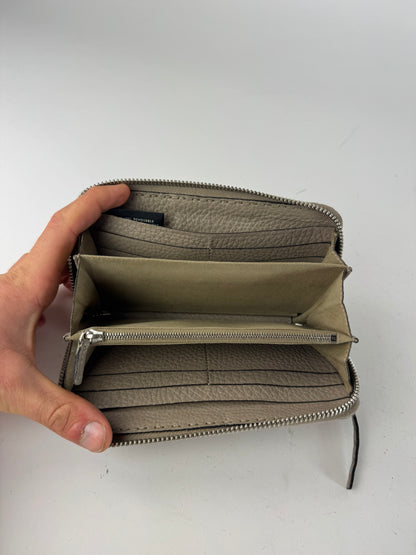 Vintage Fendi Roma Zippy Leather Wallet grey