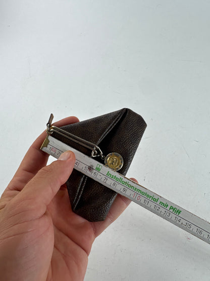 Vintage Celine Paris leather monogram case brown