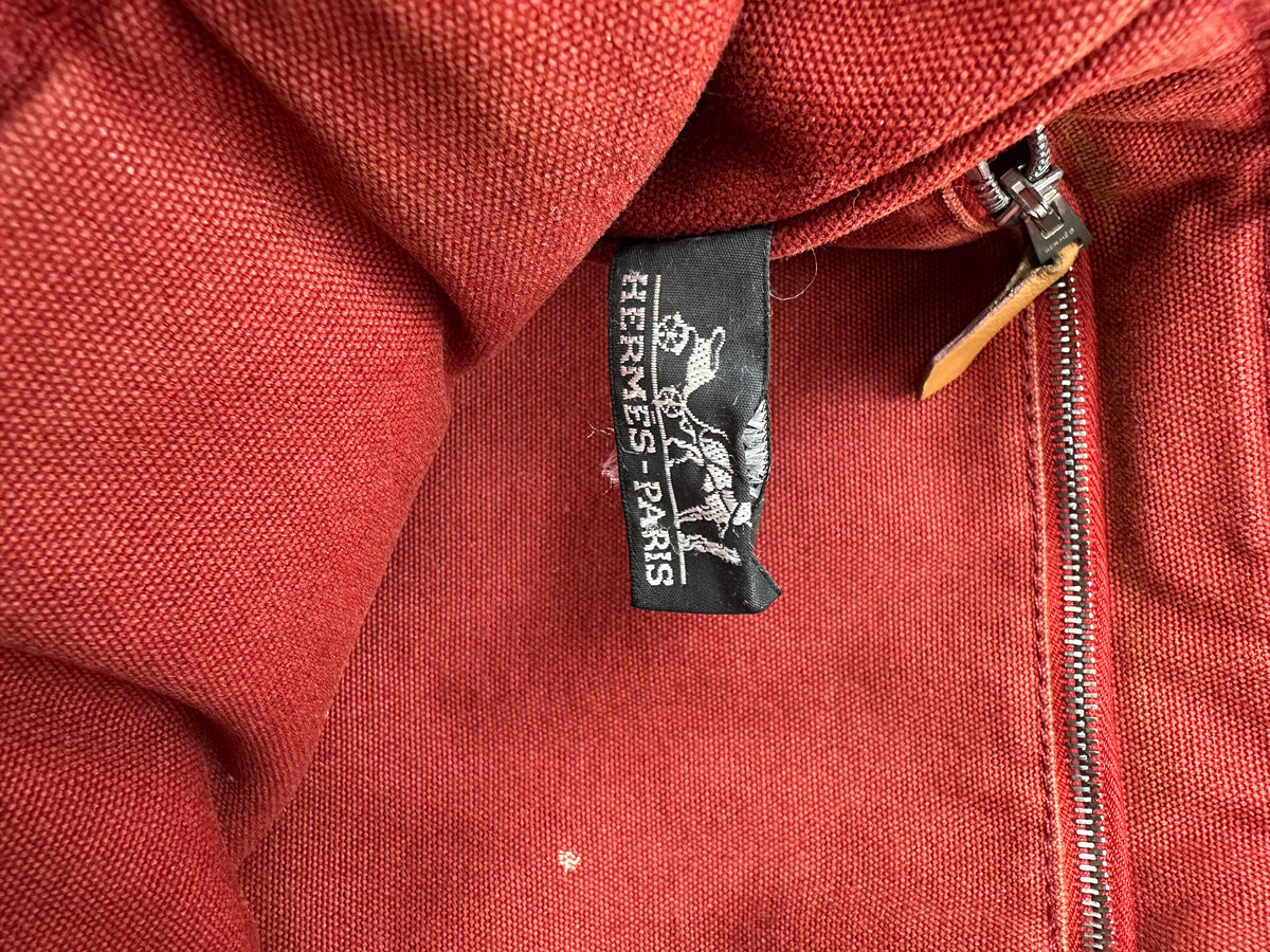 Vintage Hermès Fourre-Tout Canvas Tote Late 1990s Rust Red