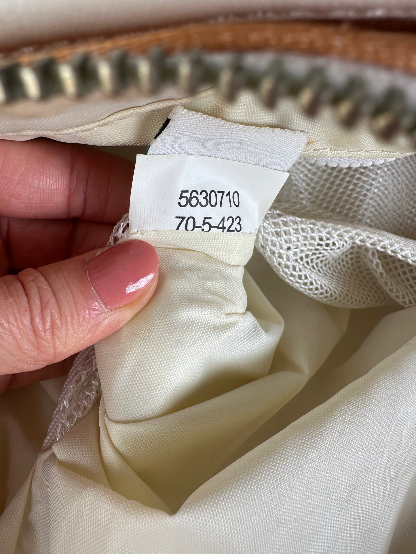 Vintage Courreges Monogram Duffel Bag Peach White