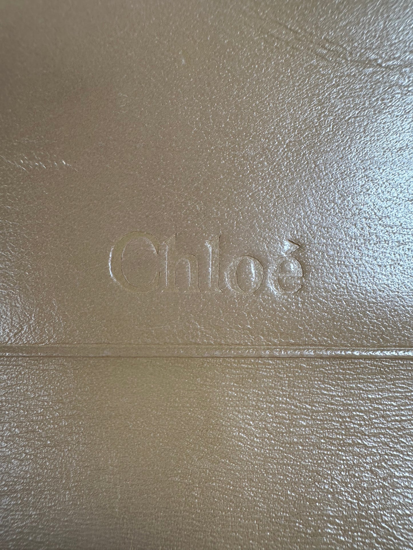 Vintage Chloé Textured Leather Wallet Yellow Gold