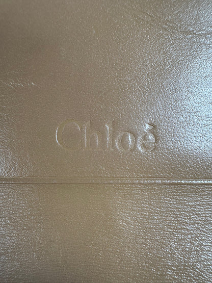 Vintage Chloé Textured Leather Wallet Yellow Gold