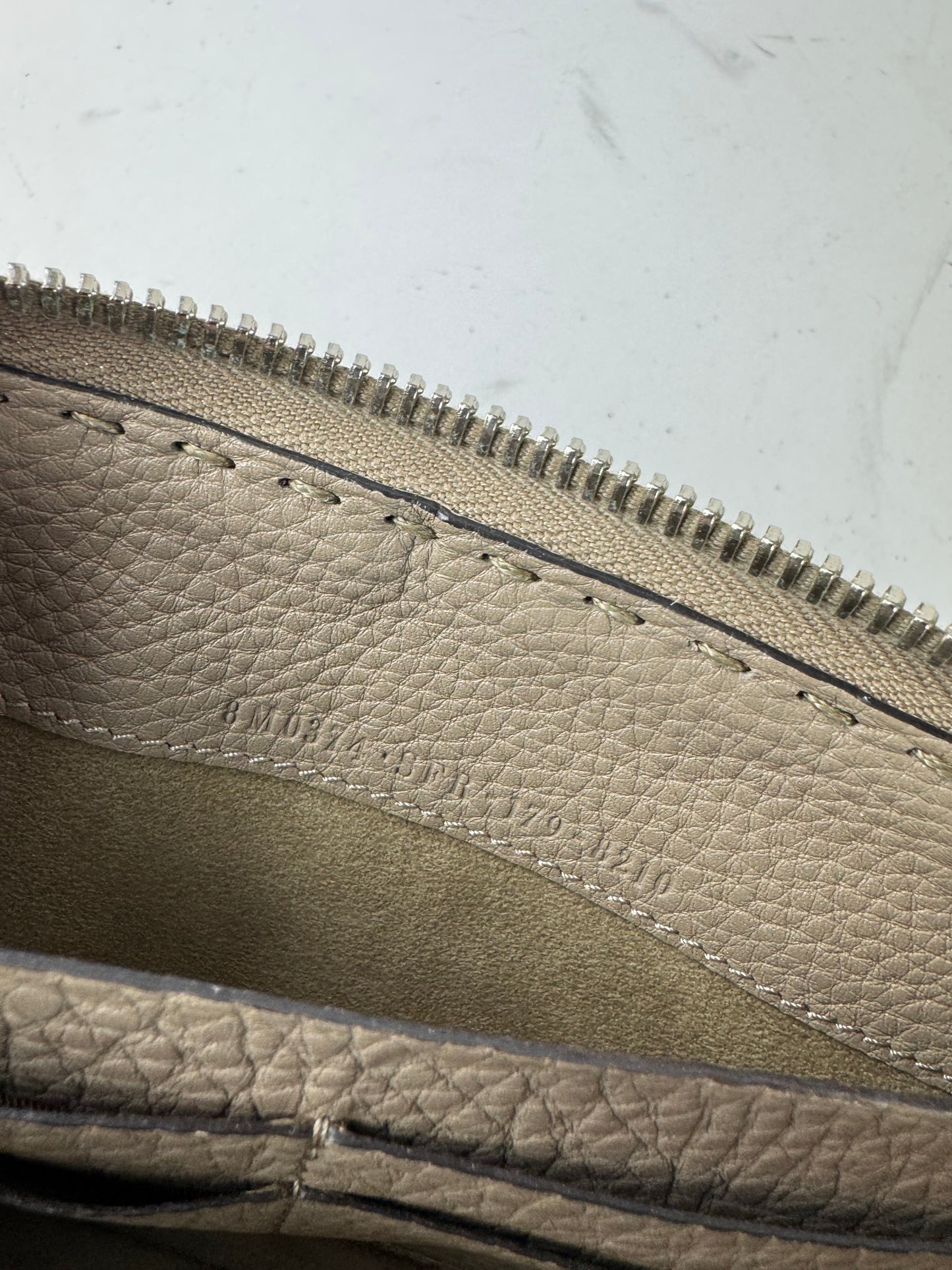 Vintage Fendi Roma Zippy Leather Wallet grey