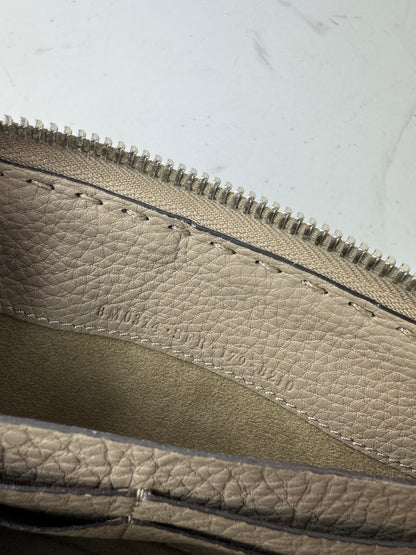 Vintage Fendi Roma Zippy Leather Wallet grey