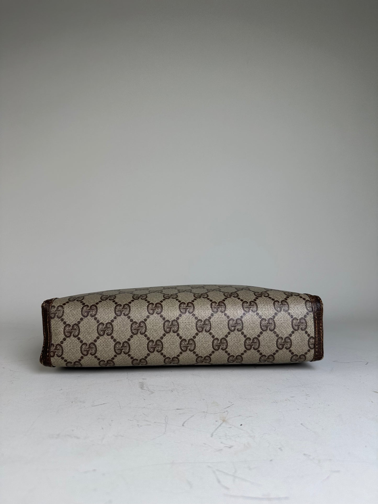 Vintage Gucci GG Supreme Canvas Pouch Beige Brown