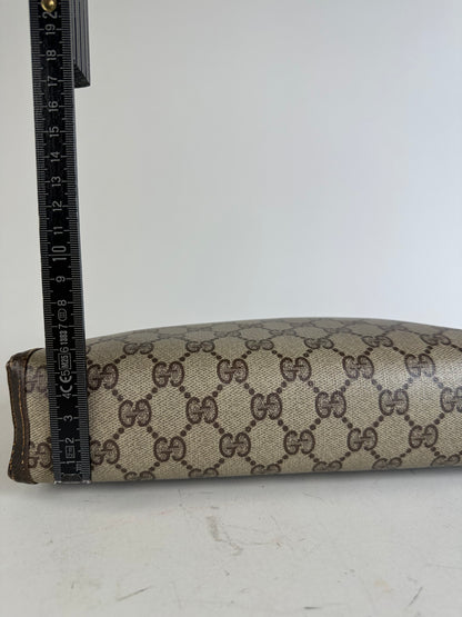 Vintage Gucci GG Supreme Canvas Pouch Beige Brown