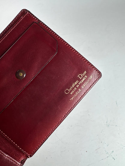 Vintage Dior Leather Flapable Wallet purple