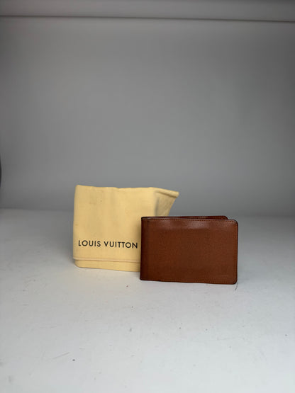 Vintage Louis Vuitton Taiga Leather Card Holder Brown