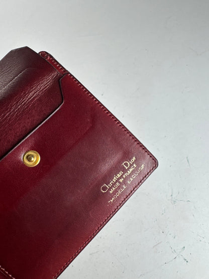 Vintage Dior Leather Flapable Wallet purple