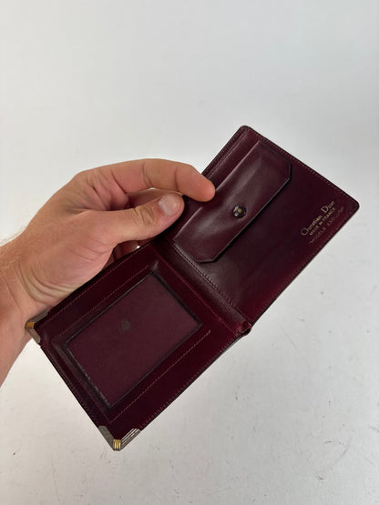 Vintage Dior Leather Flapable Wallet purple