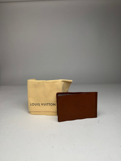 Vintage Louis Vuitton Taiga Leather Card Holder Brown